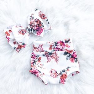 Peony Patch Baby Bummies & Matching Bow